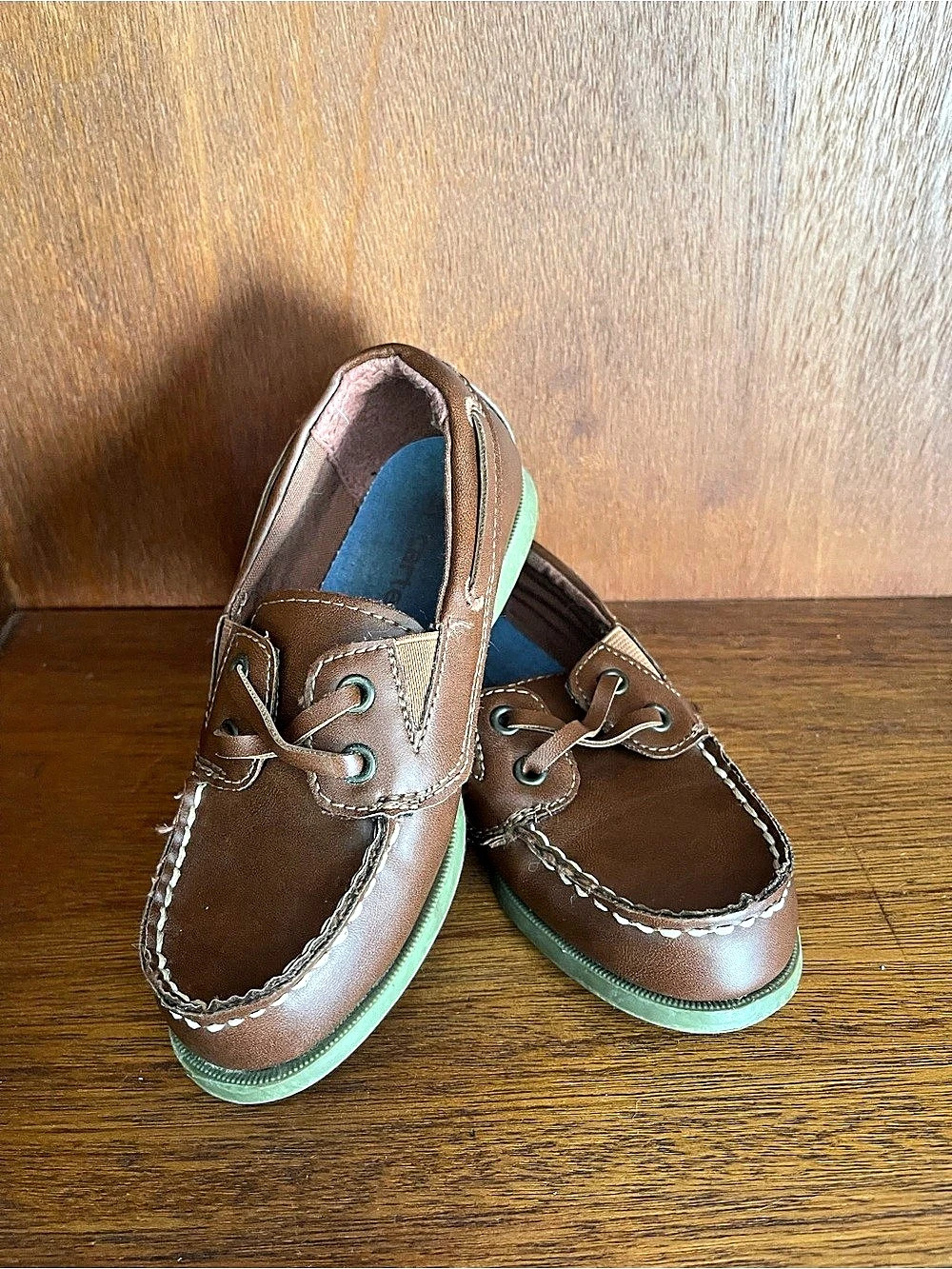 Carter's Toddler Loafer Boat Shoes Brown & Green Kids 11